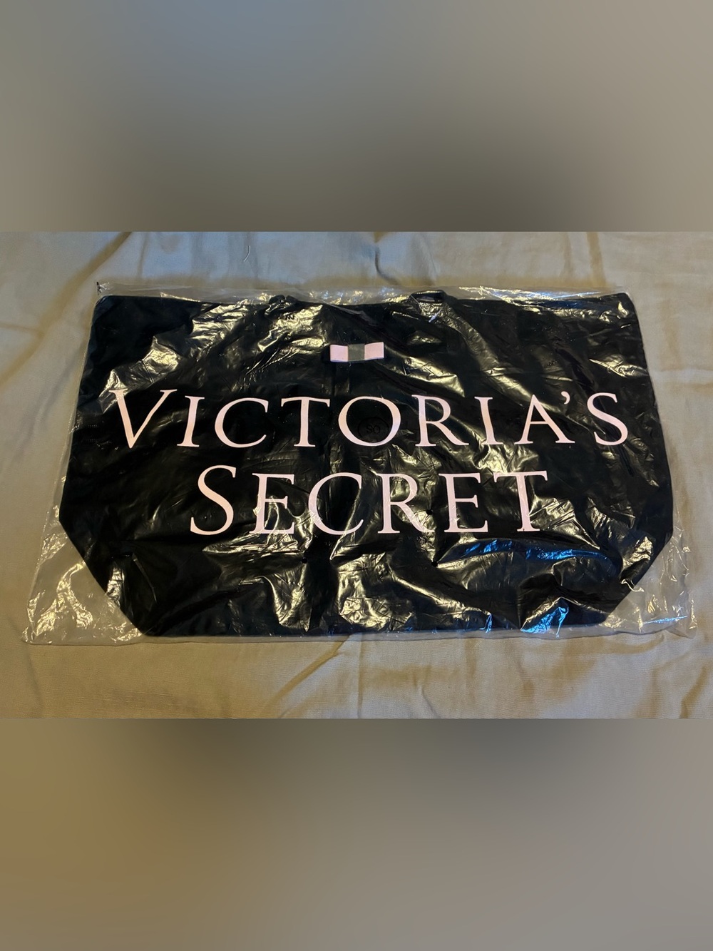 Victoria's Secret Weekender Large
Tote Black with Pink Lettering. NWT